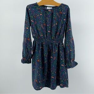 Fat Face Girls Dress - Navy with Multicolor Floral